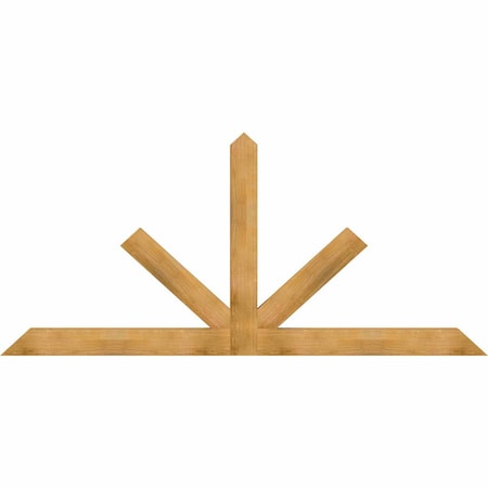 Ekena Millwork Saratoga Rough Sawn Timber Gable Bracket, Western Red Cedar, 108"W x 49"H x 4"D x 6"F, 11/12 Pitch GBW108X49X0406SAR00RWR